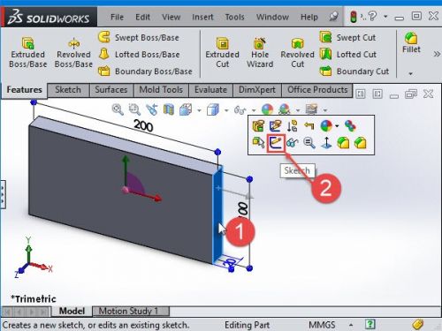 آموزش استفاده از Mirror Command در سالیدورک
